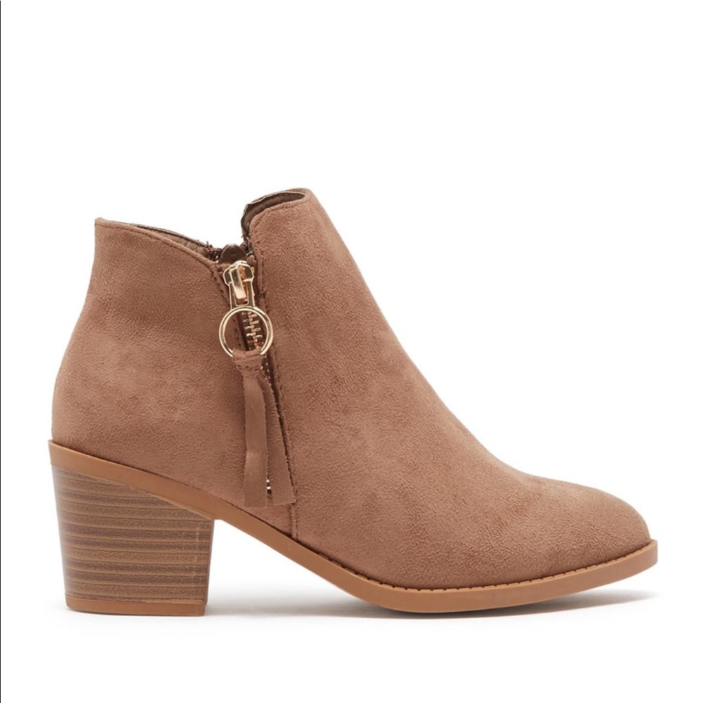 Taupe Ankle Boot by Top Moda